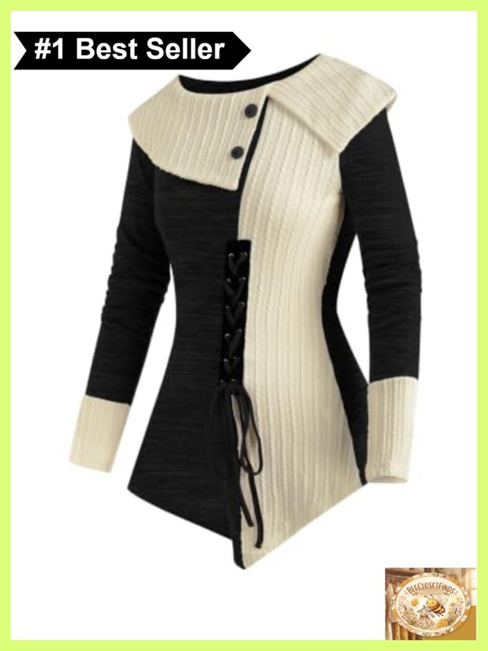 Long Sleeve Tunic Sweater Color Block Asymmetrical Hem Top
